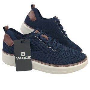 NEW Vance Men's Norris Navy Knit Sneakers Size 10 Tru Comfort System